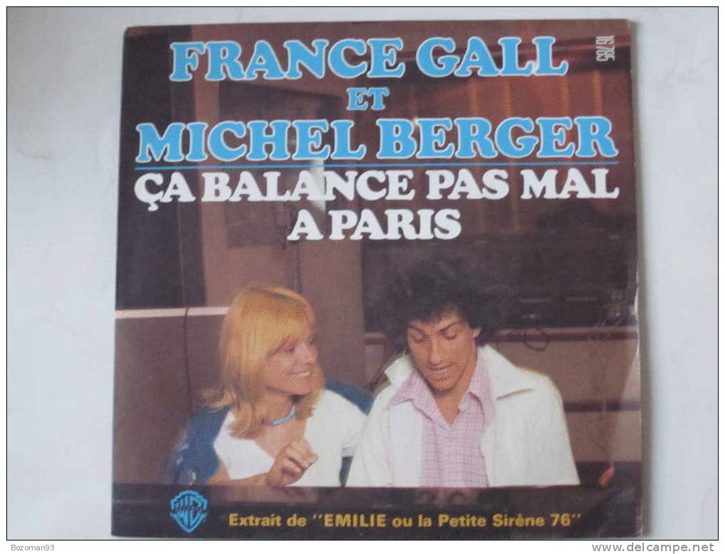 EP 45 T FRANCE GALL WARNER BROS 16.785 CA BALANCE PAS MAL A PARIS - Disco, Pop