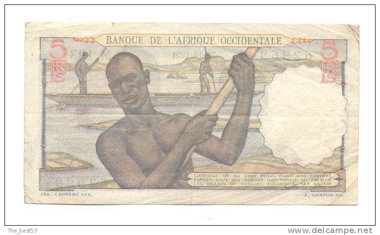 Afrique Occidentale  -  5 Francs - - Autres - Afrique