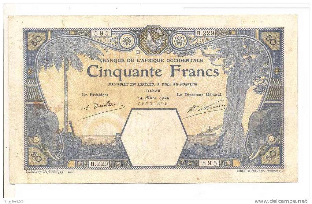 Afrique Occidentale  -  50 Francs - - Andere - Afrika