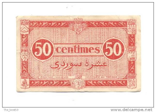 Règion Economique D'  Algérie   -  50 Centimes - Algerien