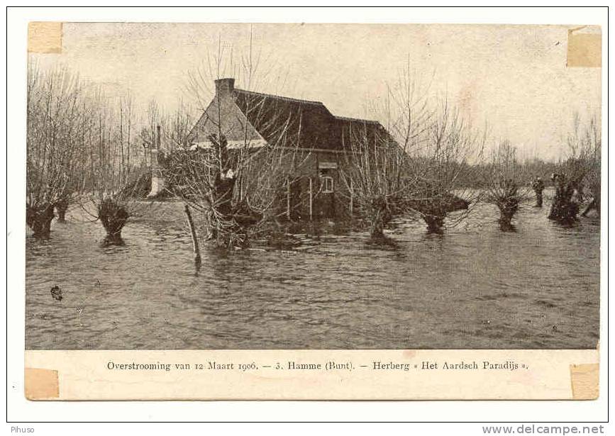 B2937 :   HAMME : Overstrooming 1906 - Herberg Het Aardsche Paradijs - Hamme