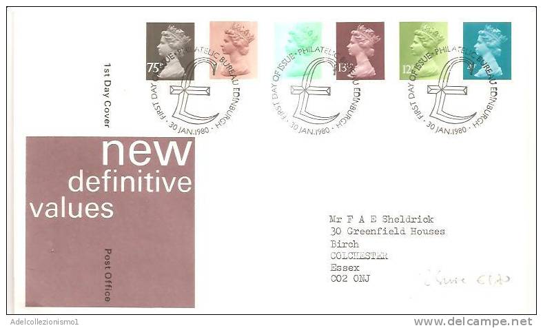 44482)lettera F.d.c. Serie New Definitive Values Con 6 Valori + Annullo - 1971-1980 Dezimalausgaben