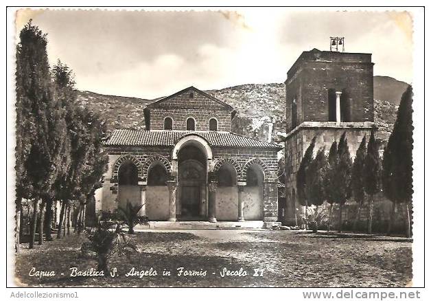 44505)cartolina Illustratoria Capua - Basilica S. Angelo E Panorama - Caserta