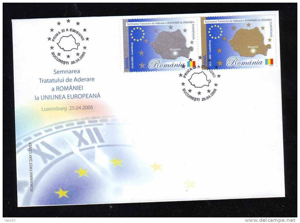 NEW 2005,ROMANIA TOGETHER IN THE EUROPEAN UNION,FDC COVER. - Institutions Européennes