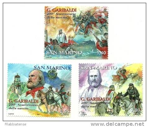 2007 - 2134/36 Giuseppe Garibaldi   ++++++++ - Unused Stamps