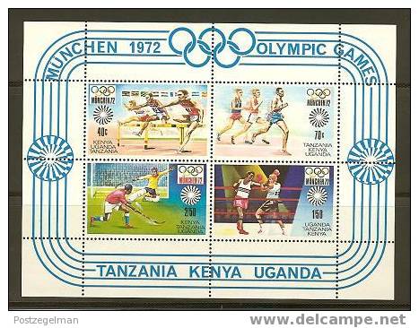 KENYA-TANZANIA-UGANDA 1972 MNH Block 2 Munchen  F2361 - Verano 1972: Munich