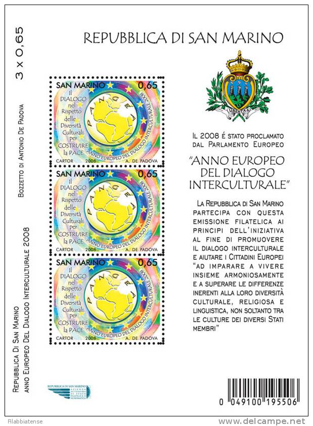 2008 - BF 94  Dialogo   ++++++++ - Unused Stamps