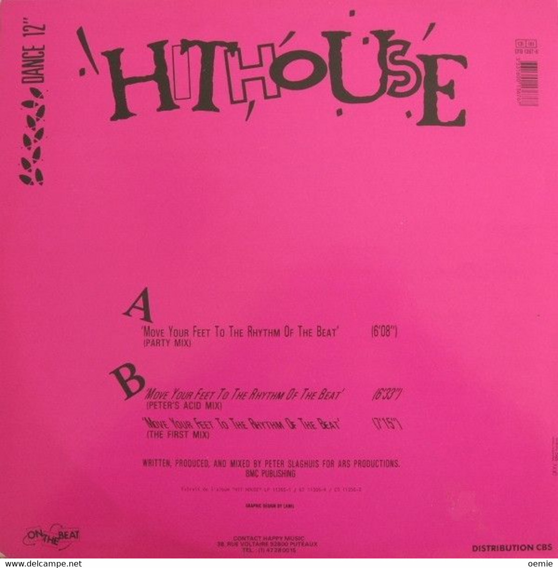 HITHOUSE °°  MOVE YOUR FEET TO THE RHYTHM OF THE BEAT  °  MAXIS 33 TOURS - 45 Rpm - Maxi-Single