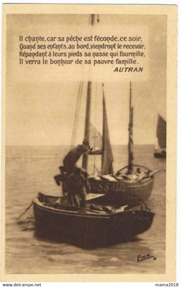 Voilier    POESIE SUR LE  Retour D' Un Pecheur - Voile