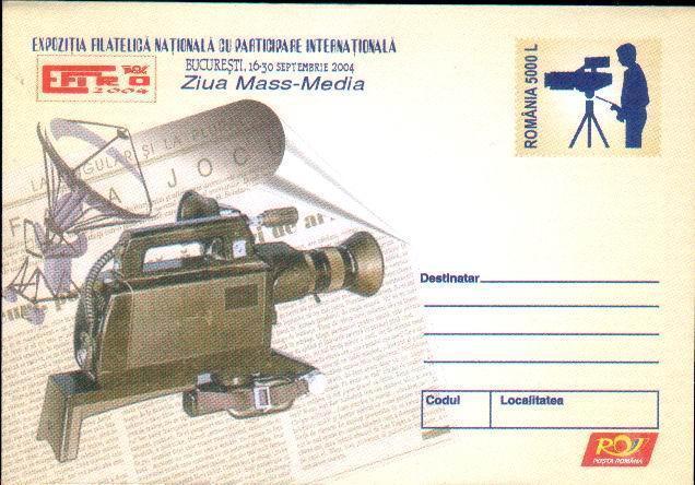 Romania 2004 Stationery Covers With Video Camera. - Cinema
