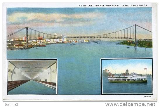 DETROIT - THE BRIDGE, TUNNEL AND FERRY TO CANADA - Autres & Non Classés