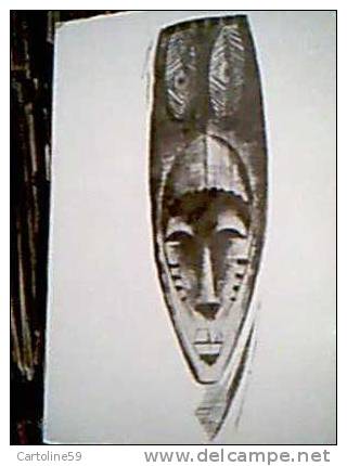 MASCHERA AFRICAN  EKWE MASK N1965 CO10356 Angoli Con Pieghe - Vestuarios