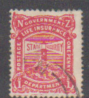 New Zealand  1905+    "1d Red Life Insurance"    VFU  (0) - Used Stamps