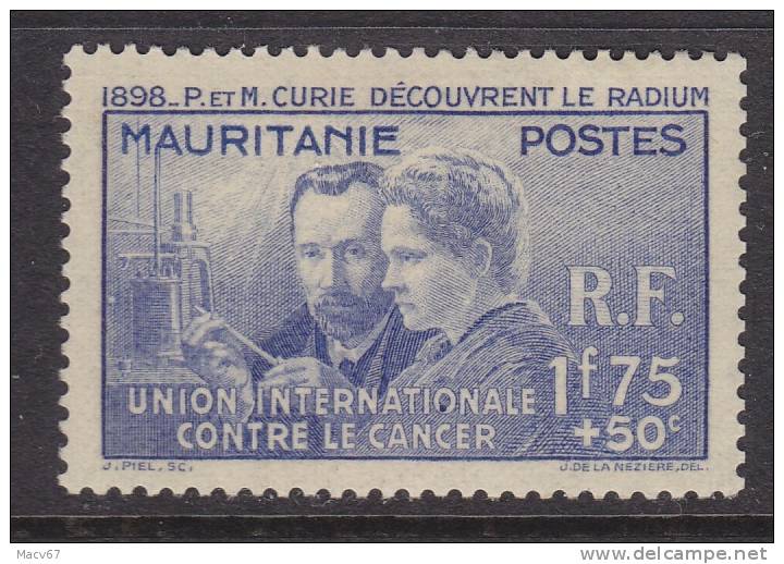 Mauritania  B 2   *    MEDICINE  P.et M. CURIE - Unused Stamps