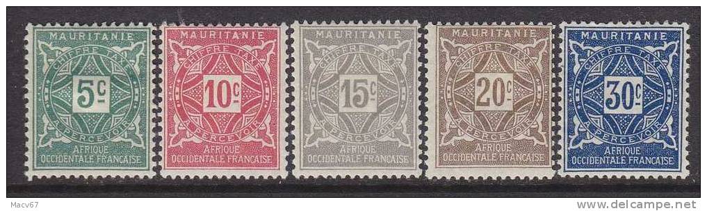 Mauritania  J 9-13  PORTO  * - Unused Stamps