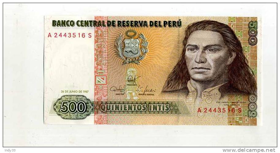 - PEROU . 500 I. 1987 - Peru