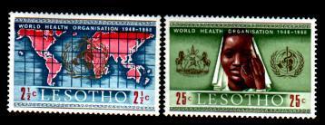 LESOTHO 1968 MNH Stamp(s) W.H.O. 45-46 - WHO