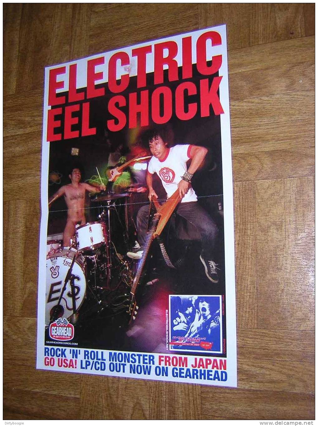 ELECTRIC EEL SHOCK - AFFICHETTE - ROCK'N'ROLL MONSTER FROM JAPAN - GEARHEAD RECORDS - Afiches & Pósters