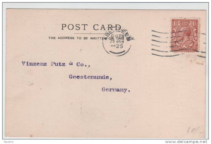 Great Britain Post Card Sent To Germany Aberdeen 29-1-1925 - Brieven En Documenten