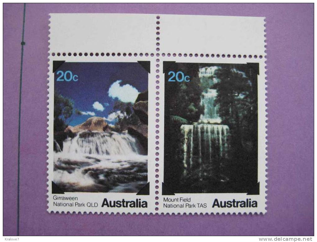 AUSTRALIE. NEUF.  BANDE 2 Timbres.  CATARATES EN AUSTRALIE. AUSTRALIE. NEW MNH. STRIP 2 Stamps. WATER FALL - Neufs