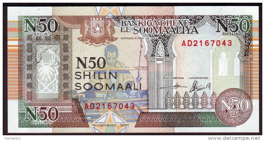 SOMALIA - 50 N-Shilin, 1991, SCWPM P-R2, Unc - Somalie