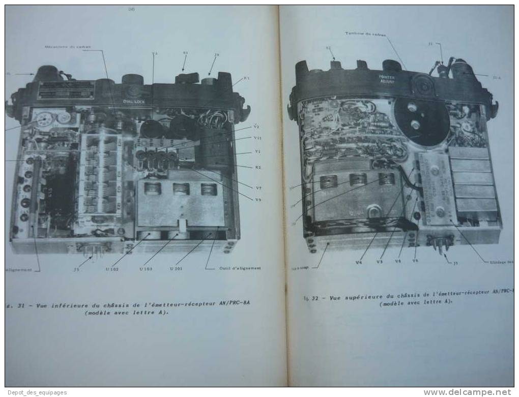 MANUEL POSTES RADIOS AN-PRC 8 & 8A, 9 & 9A , 10 & 10A  édition 1958 - Radios