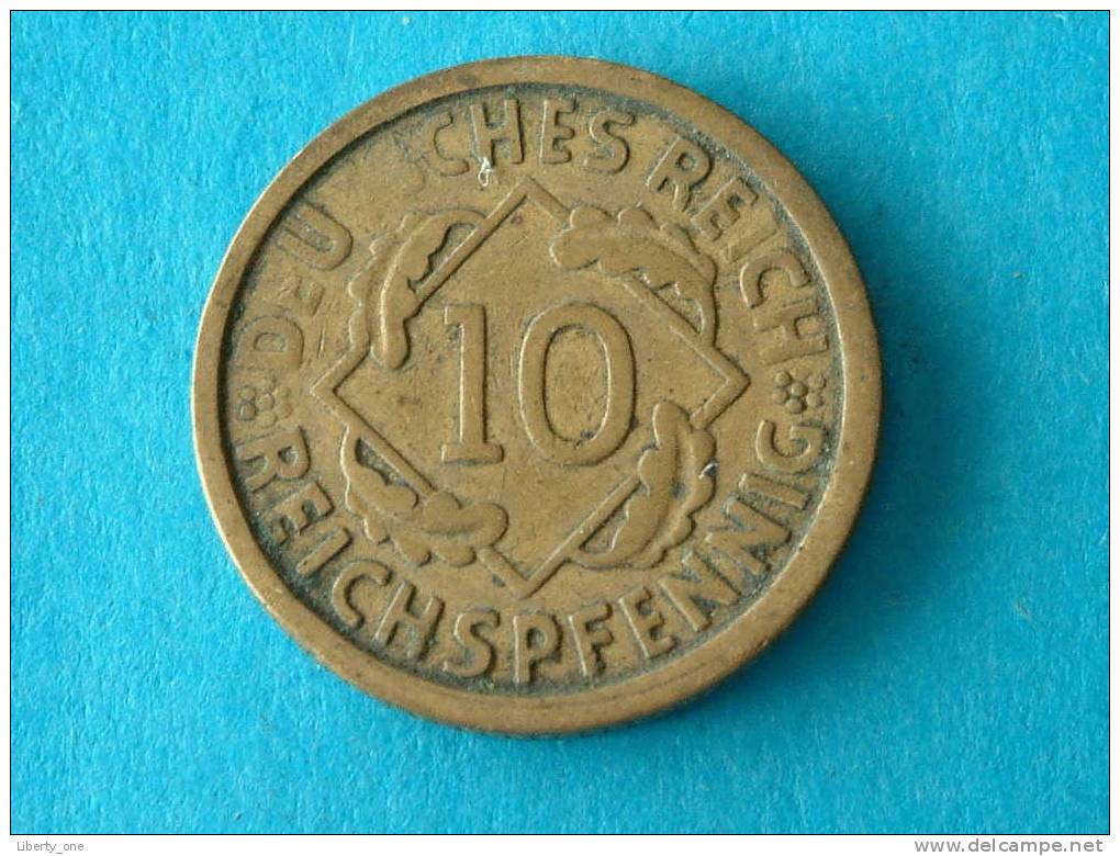 1925 E - 10 REICHSPFENNIG / KM 40 ( For Grade , Please See Photo ) ! - 10 Rentenpfennig & 10 Reichspfennig