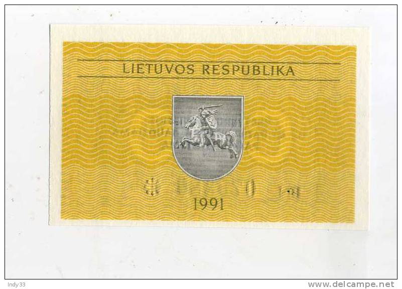 - LITUANIE . 0.10 T. 1991 - Lithuania