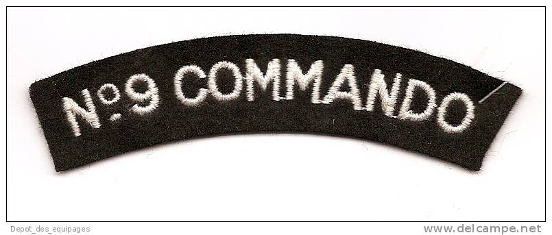 ARMEE ANGLAISE : TITRE EPAULE :    N° 9 COMMANDO - Uniform