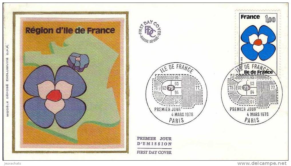 1er JOUR FDC - REGION ILE DE FRANCE - Unclassified