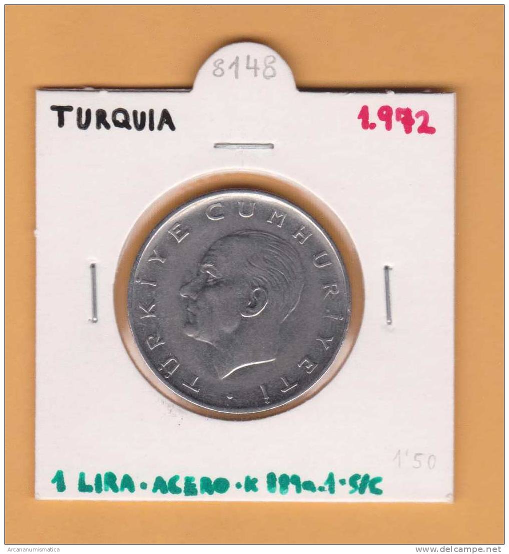 TURQUIA  1 LIRA    1.972  ACERO  KM#889a.1    SC/UNC     DL-8148 - Turchia