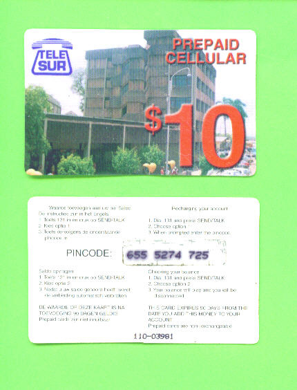 SURINAME - Remote Phonecard As Scan - Suriname