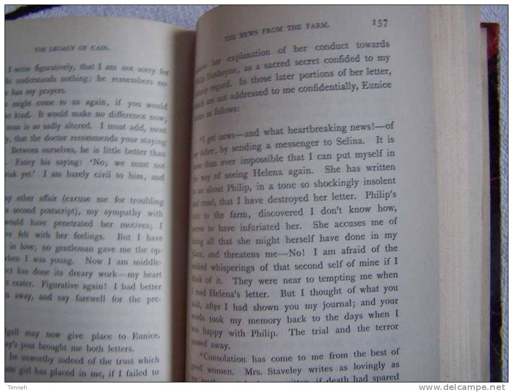 THE LEGACY OF CAINE-by Wilkie Collins N°2554-VOLUME 1-tauchnitz Edition Collection Of British Autors - Andere & Zonder Classificatie