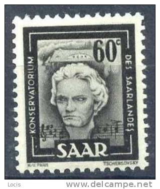 SAAR 1949 MNH**- MUSIK, KONSERVATORIUM - Unused Stamps