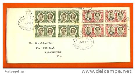 SOUTH RHODESIA 1947 Special Cover Royal Tour 64-65 With Some Rust - Royalties, Royals