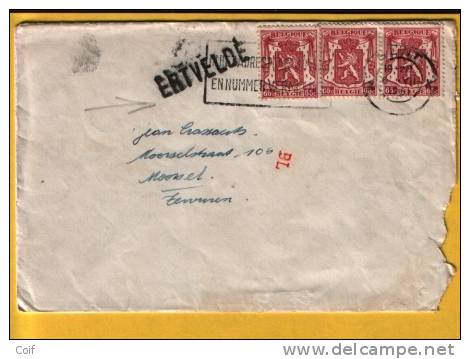 711 Op Brief Met Stempel GENT Met Naamstempel (Griffe) ERTVELDE - Linear Postmarks