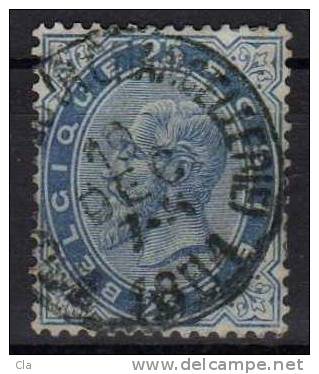 40  Obl BXL (pl. Chancellerie)  Cob 40 - 1883 Léopold II