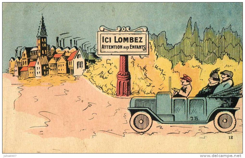 LOMBEZ (32) Carte Fantaisie Illustrée - Autres & Non Classés