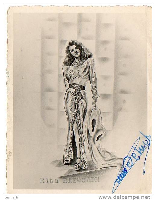 PHOTO - RITA HAYWORTH - UNE SIGNATURE - - Fotos Dedicadas