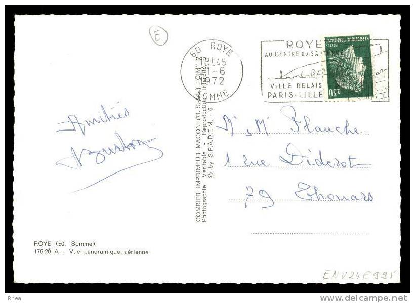 80 Roye ROYE (80. Somme) 176-20 A - Vue Panoramique Aérienne Vue Aerienne Eglise D80D K80685K C70455C RH006879 - Roye