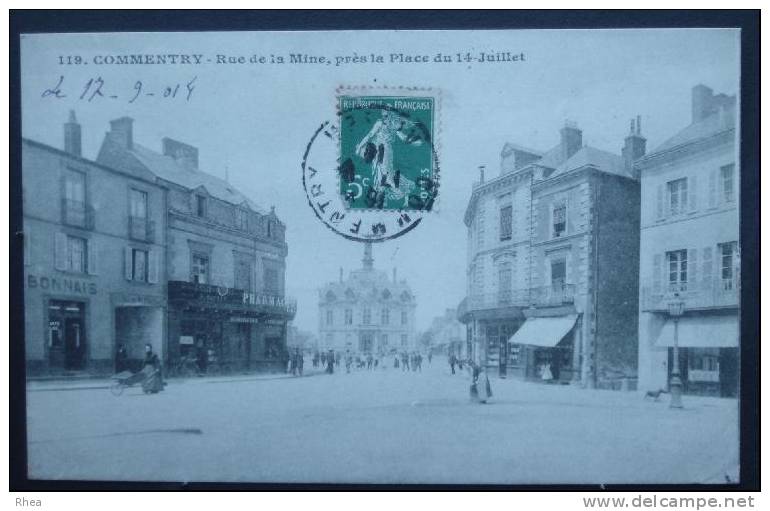 03 Commentry 119 COMMENTRY - Rue Mine, Pr?s Place Du 14 Juillet Rue La Mine Pharmacie D03D K03082K C03082C RH008313 - Commentry