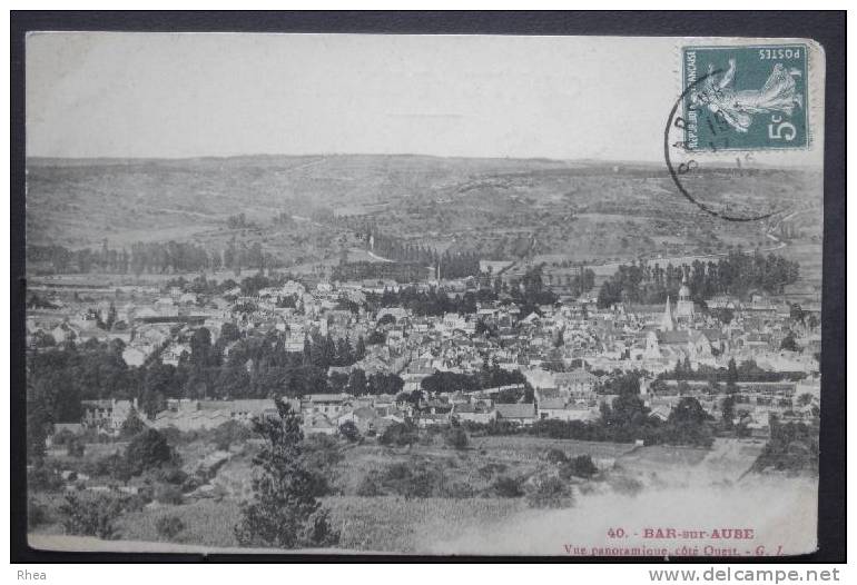 10 Bar-sur-Aube 40 - BAR-sur-AUBE Vue Panoramique, C?t? Ouest D10D K10033K C10033C RH009563 - Bar-sur-Aube