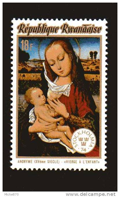 Rwanda N°597 Neuf** Tableaux La Vierge Et L'enfant - Unused Stamps