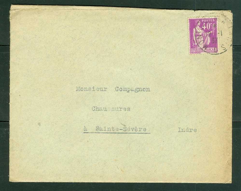 Yvert N° 281 SEUL SUR LETRE   - LR16104 - 1932-39 Frieden