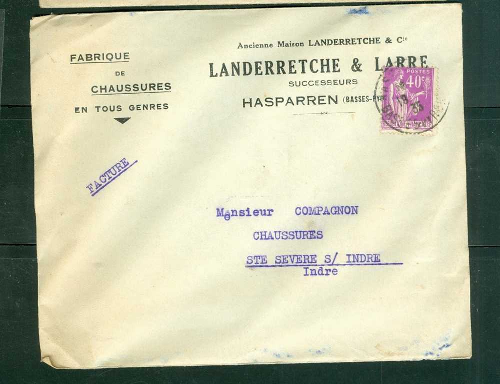 Yvert N° 281 SEUL SUR LETTRE  - LR16116 - 1932-39 Frieden