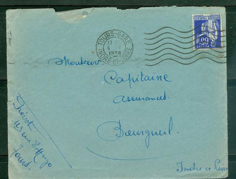 Yvert N° 365 SEUL SUR LETTRE - LR16205 - 1932-39 Paix