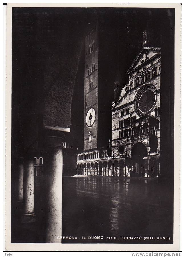 LOMBARDIA - Cremona -	Il Duomo E Il Torrazzo Notturno - Cremona