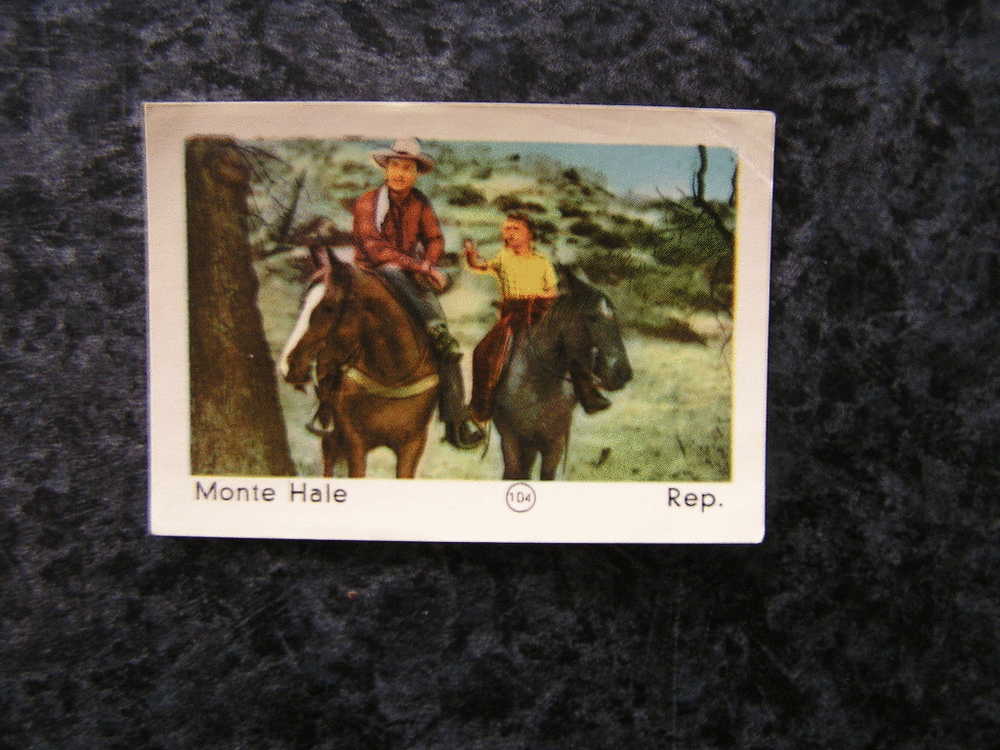 MONTE HALE  Old Trading Card  N°  104  Vedette CINEMA AMERICAIN  AMERICAN MOVIE STAR - Otros & Sin Clasificación