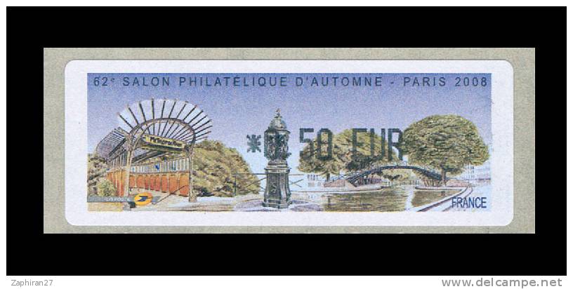 Vignette LISA  Salon D´automne PARIS 2008 Valeur 50cts - 1999-2009 Illustrated Franking Labels