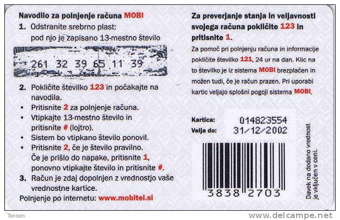 Slovenia, Mobitel, Birds 2, 1000 Tolarjev, White-Tailed Eagle, Exp. 31/12/2002. - Slovénie